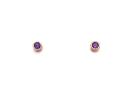 9ct Yellow Gold Amethyst Stud Earrings 3mm