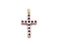 9ct Yellow Gold Amethyst Cross Pendant