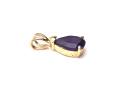 9ct Yellow Gold Pear Shaped Amethyst Pendant