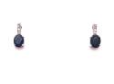 9ct White Gold Sapphire Stud Earrings