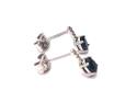 9ct White Gold Sapphire Stud Earrings