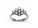 9ct Yellow Gold CZ Cluster Ring