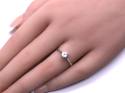 9ct White Gold CZ Solitaire Ring