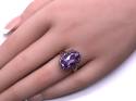 9ct Yellow Gold Amethyst Cluster Ring