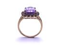 9ct Yellow Gold Amethyst Cluster Ring