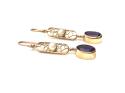 9ct Pearl and Amethyst Drop Earrings