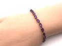 9ct Yellow Gold Amethyst Bracelet 7 inch