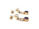 9ct Amethyst, Opal & Diamond Earrings