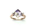 9ct Rose Gold Ametrine & Diamond Ring