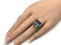 9ct Fluorite & White Zircon Ring