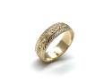 9ct Yellow Gold Patterned Wedding Ring