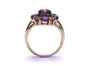 9ct Yellow Gold Amethyst Cluster Ring