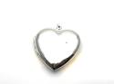 Silver Plain Heart Locket 35mm