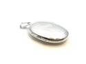 Silver Patterned Oval Locket 42x32mm