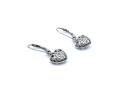 Silver Heart Drop Earrings