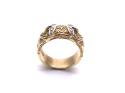 9ct Yellow Gold CZ Buckle Ring