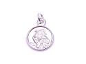 Silver Small St Christopher Pendant 10mm