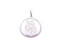 Silver Double Sided St Christopher Pendant