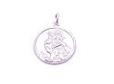 Silver Double Sided St Christopher Pendant