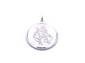 Silver Double Sided St Christopher Pendant