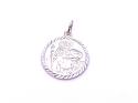 Silver Double Sided St Christopher Pendant 18mm