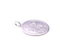 Silver Double Sided St Christopher Pendant 30mm