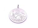 Silver Double Sided St Christopher Pendant 30mm