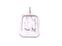 Silver Rectangular Cut Out St Christopher Pendant