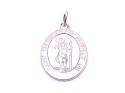 Silver Oval St Christopher Pendant 20mm