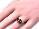 9ct Yellow Gold Garnet 3 Stone Ring