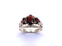 9ct Yellow Gold Garnet 3 Stone Ring