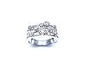 Silver Multi Row Rubover CZ Ring