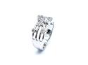 Silver Multi Row Rubover CZ Ring