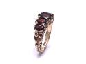 9ct Yellow Gold Garnet 5 Stone Ring