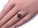 9ct Yellow Gold Garnet Cluster Ring