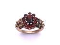 9ct Yellow Gold Garnet Cluster Ring