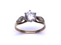 9ct Yellow Gold CZ Solitaire Ring