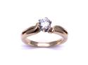 9ct Yellow Gold CZ Solitaire Ring