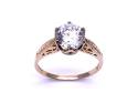 14ct Yellow Gold CZ Solitaire Ring