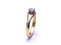 18ct Yellow Gold CZ Solitaire Ring