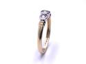 14ct Yellow Gold CZ 3 Stone Ring