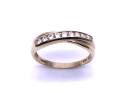 9ct Yellow Gold CZ Crossover Ring