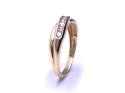 9ct Yellow Gold CZ Crossover Ring