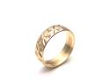 9ct Yellow Gold Patterned Wedding Ring