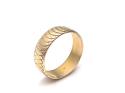 9ct Yellow Gold Patterned Wedding Ring