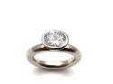 Silver Clear CZ Ring Size N