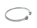 Silver CZ Torque Bangle