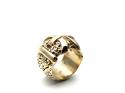 9ct Yellow Gold Double Buckle Ring