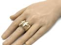 9ct Yellow Gold Double Buckle Ring