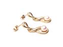 9ct Cultured Pearl Drop Stud Earrings